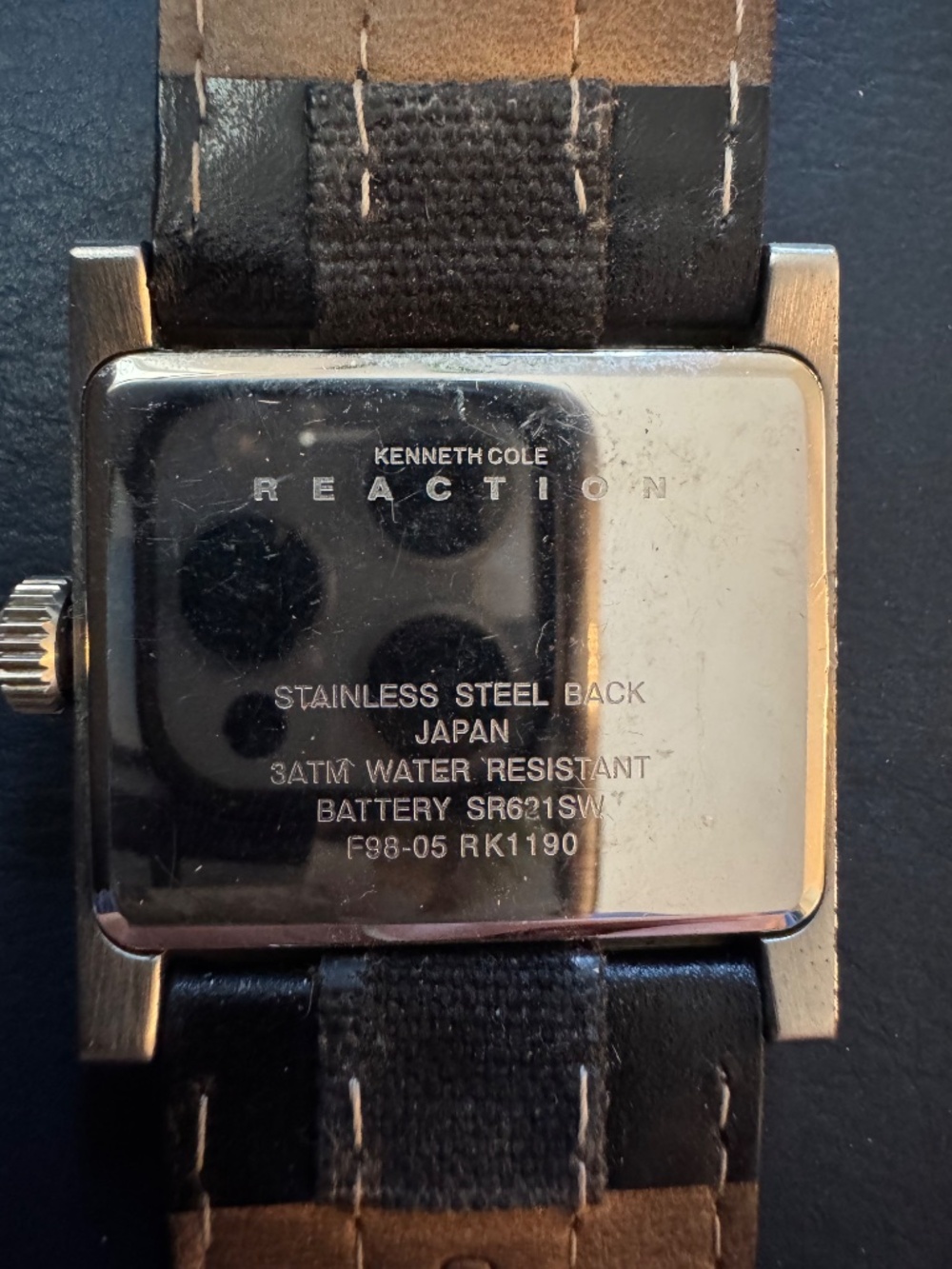 Kenneth Cole Reaction Men’s Rectangular Watch – Silver Dial, Multifunction, Work - Picture 9 of 12